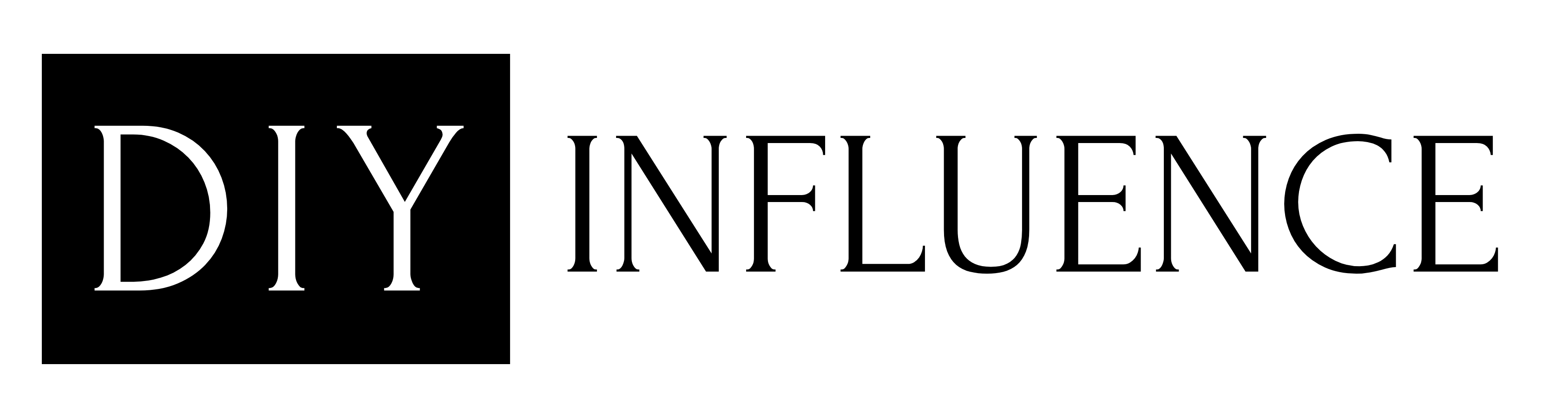 DIY Influence logo horizontal white bg transparent