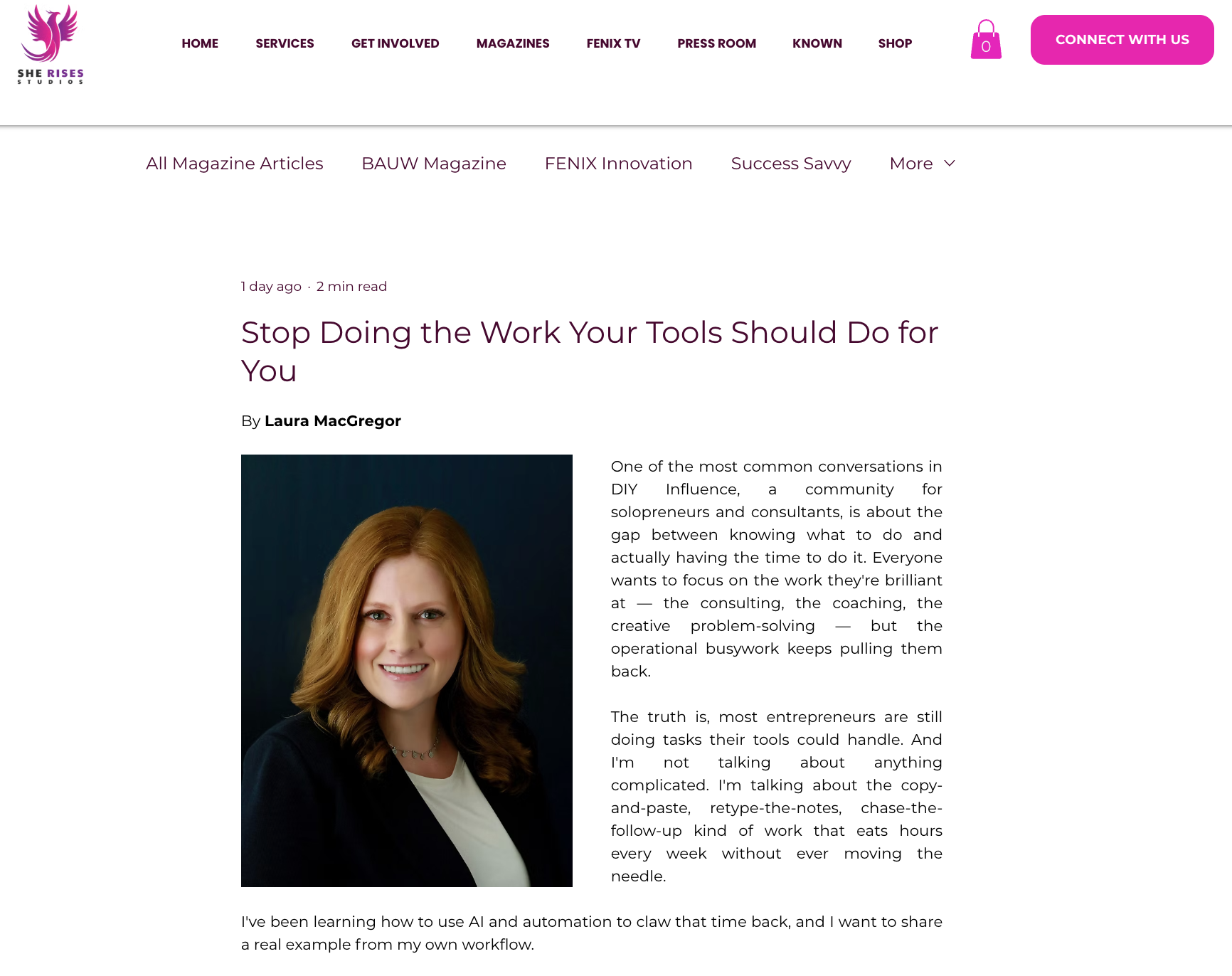 She Rises article Laura MacGregor